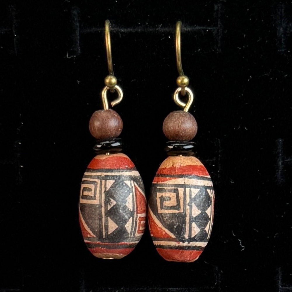 Handcrafted Geometric Bohemian Chic Pieced Earrings